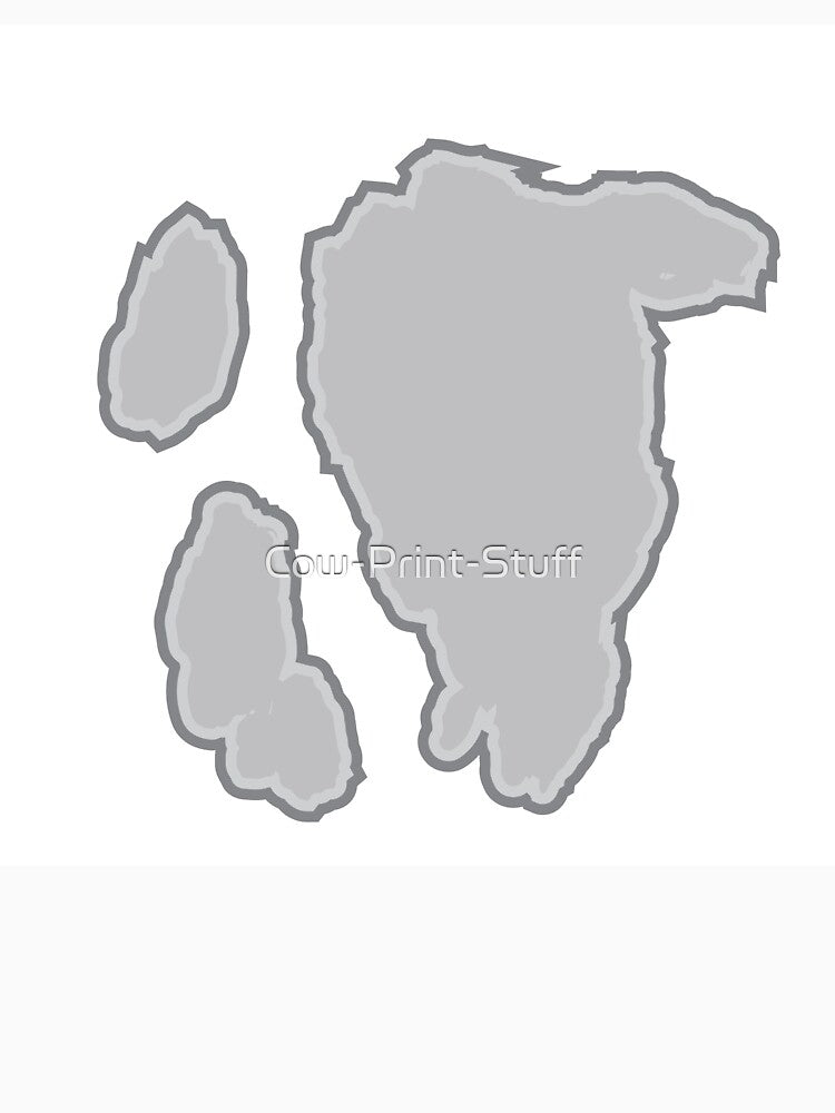 Grey Cow Pattern | White Cowhide Pattern by Cow-Print-Stuff