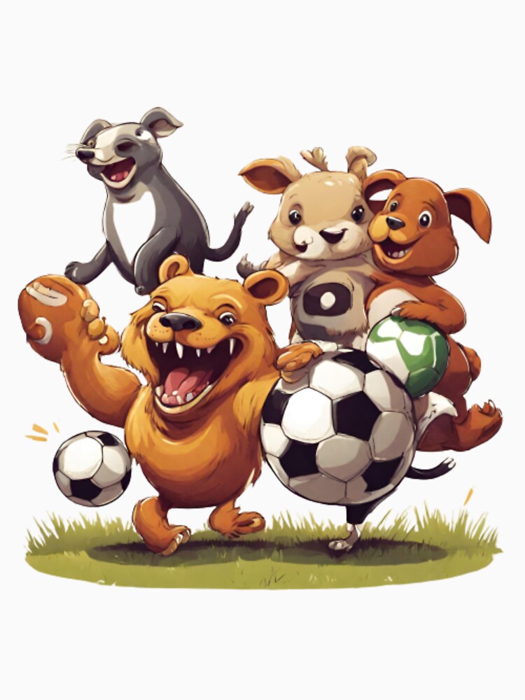 Football animals by ComeeAndSeee