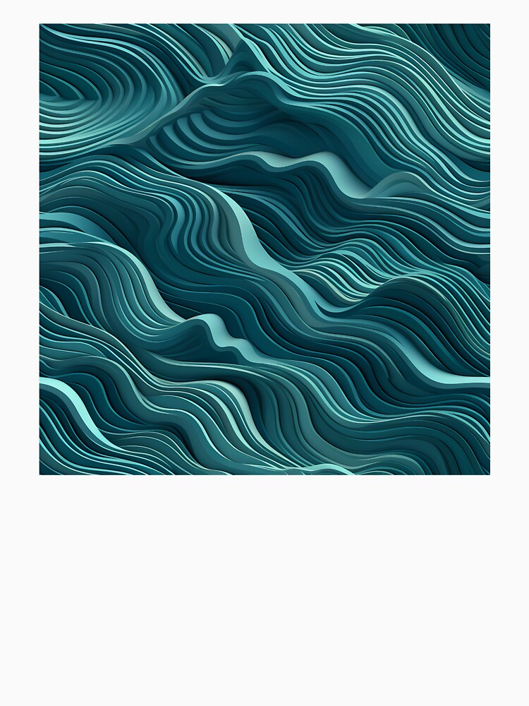 Ocean Waves Claymation Inspired Art #5 by CareToCanvas