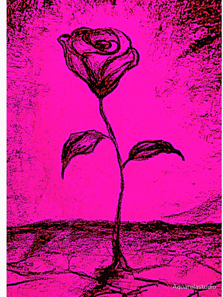Rose at the desert by Aquarelastudio
