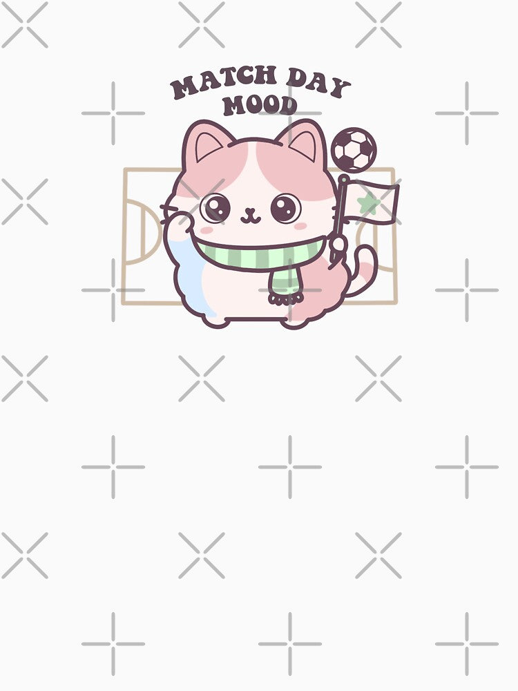 Match Day Mood Cute Cat – Kawaii Soccer Fan Kitty Cartoon by cimong