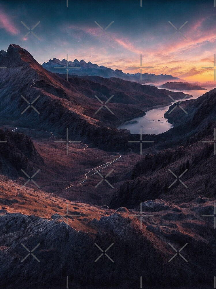 A Breathtaking Vista Point at the Edge of a Cliff, Offering Panoramic Views of the Surrounding Mountain Peak, Ai Generated Art by AiGens
