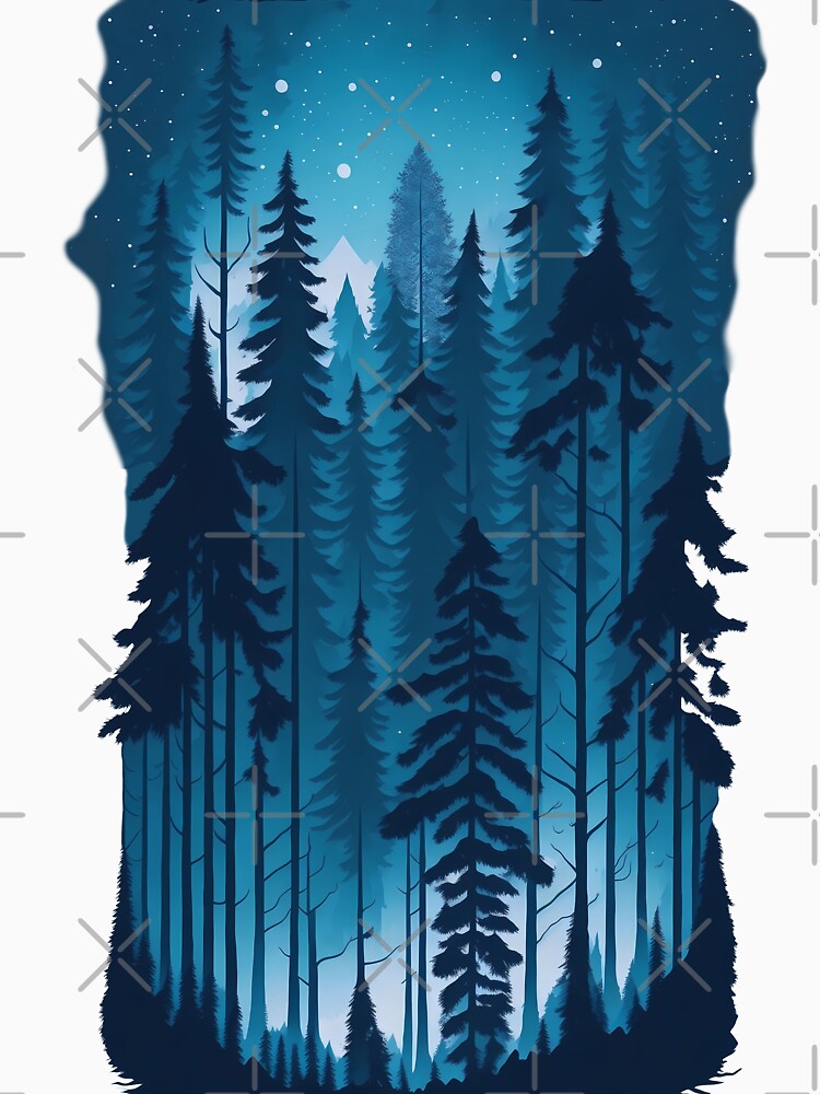 A pine forest landscape magical, enchanted, fairy tail by craftyartsdigi