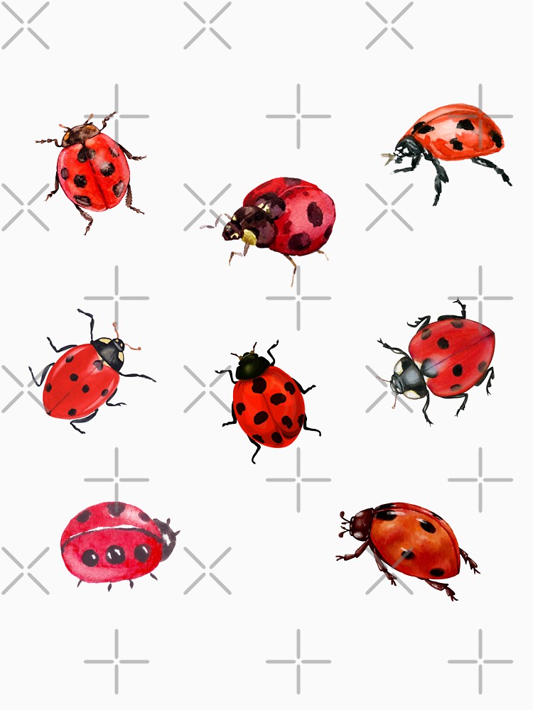 Watercolor Ladybugs by silviaol