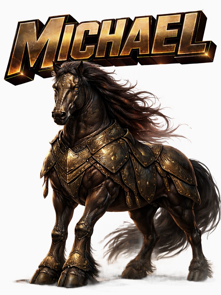 Michael Year of the Horse Eastern Zodiac Horse Power Strength Design by AlexLineArt