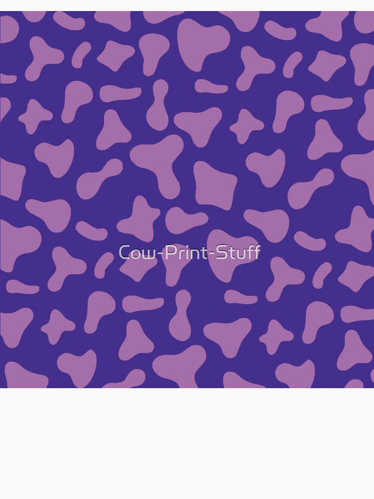 Voilet Cow Pattern On Purple Cow | Holstein Cow Pattern by Cow-Print-Stuff