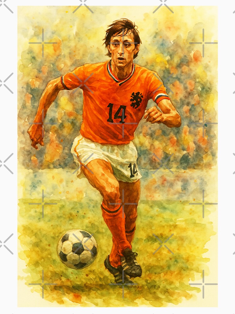 Johan Cruyff Classic Football Legend by Sarcastic designs