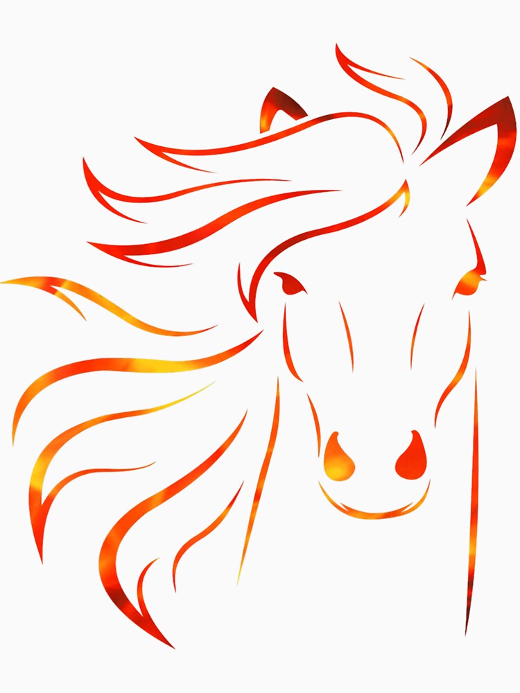 Esquireian Fire Horse Funny Horses Animal Lover by EmilyPippin