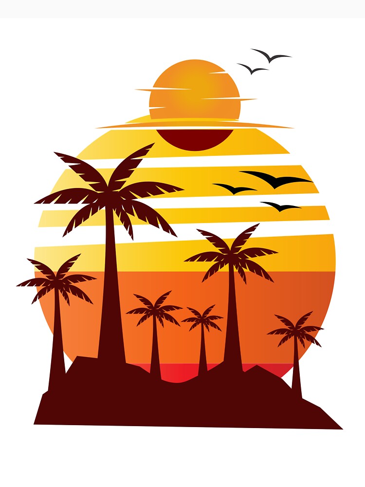 Desert sunset design-crow and mountain by Caviar-Studio