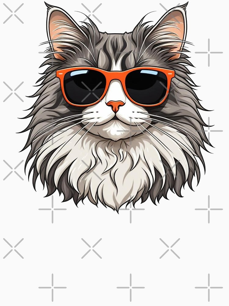 Norwegian Forest Cat Wearing Sunglasses by TheAnimalZ00