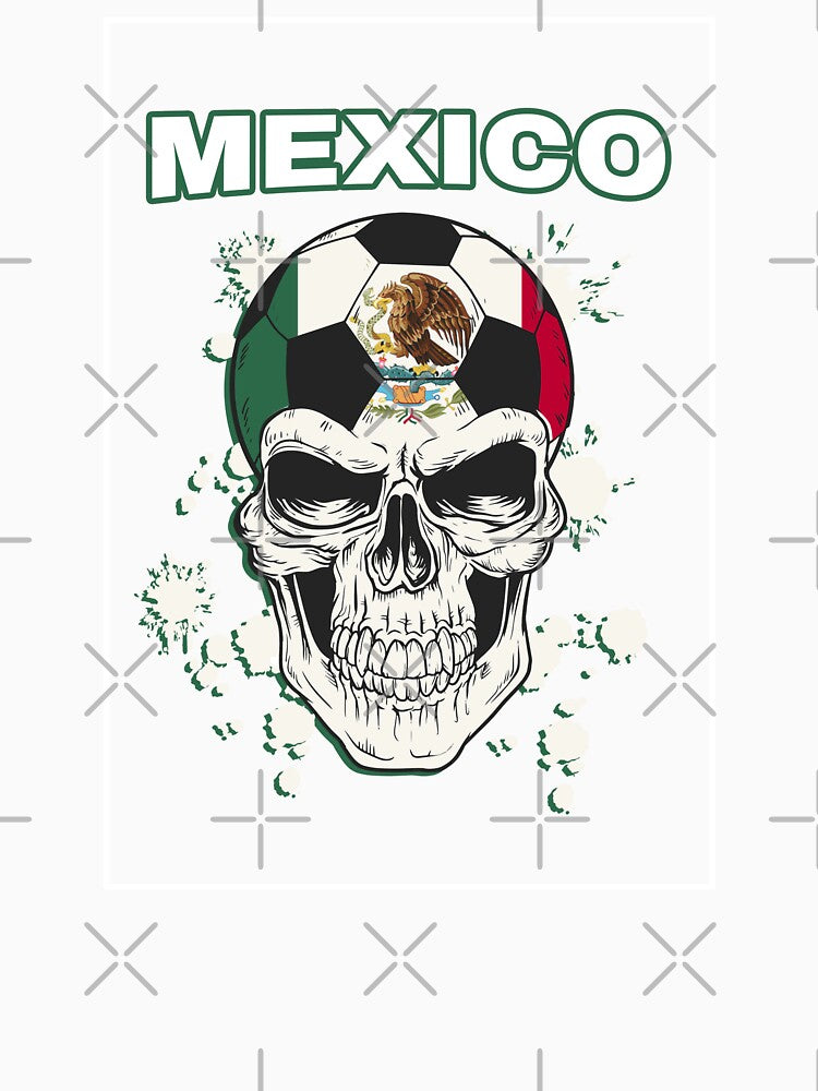 Mexican Soccer Player Mexico Football Skull by anziehend