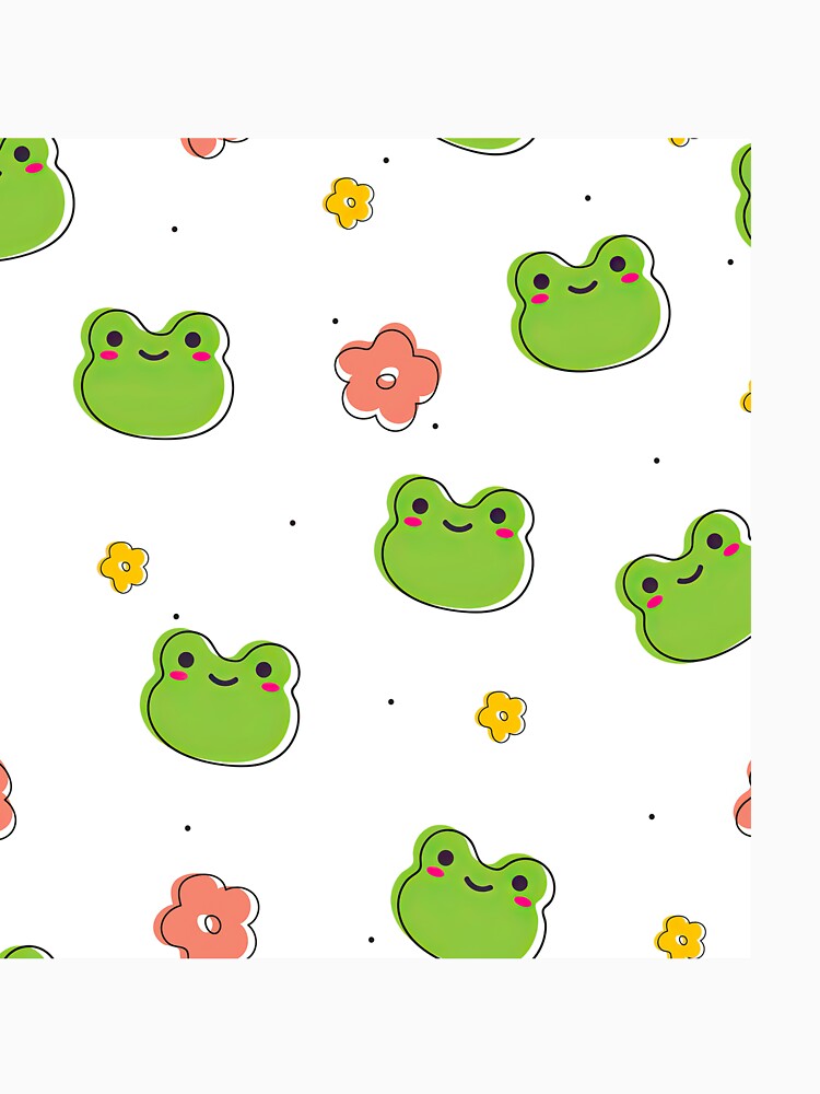 Cute Offset Frog And Flower by ConcorStore