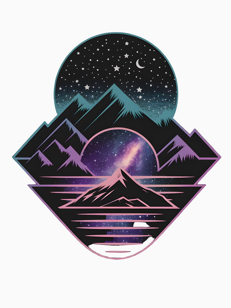 Night Sky Mountain Range by AnamMHavan