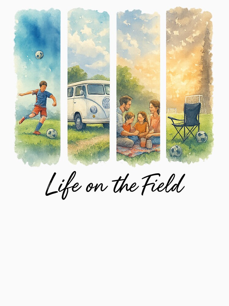 Life on the Field Unisex T-Shirt, Casual Summer Tee, Outdoor Adventure Shirt, Sports Gift, Camping Apparel, trip shirt, soccer day by Amaleedesign