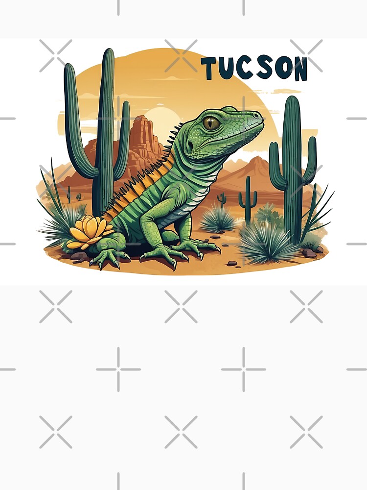 Tucson Desert Lizard Under Saguaro Cactus by Moriarty's Digital Visions