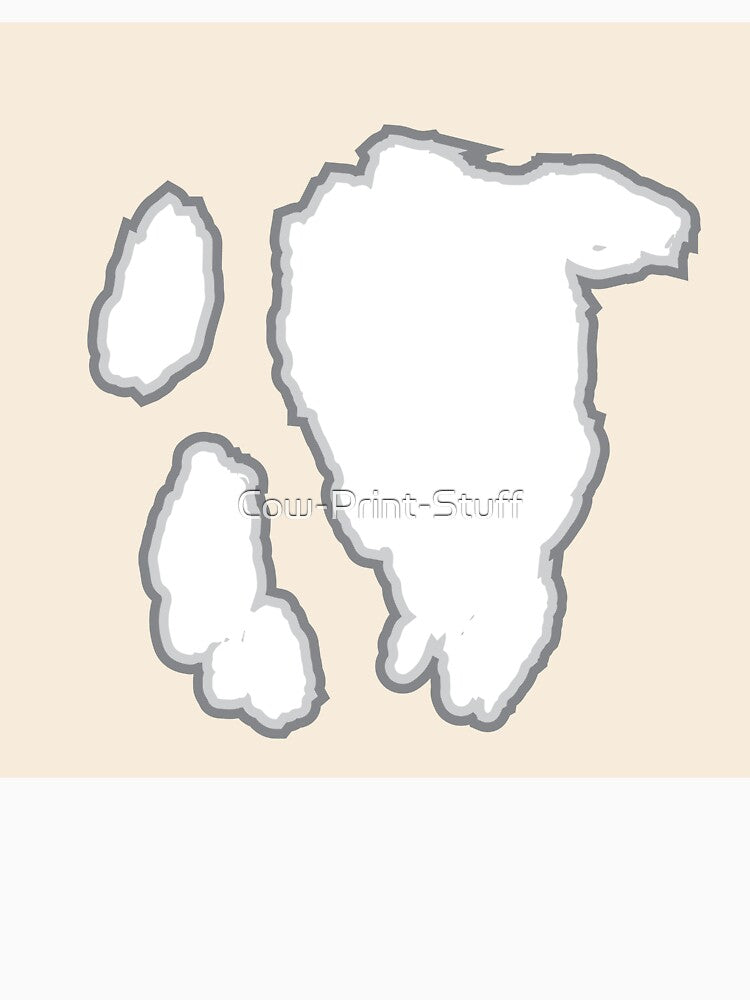 Big White Cow Pattern | Cream Cowhide Pattern by Cow-Print-Stuff