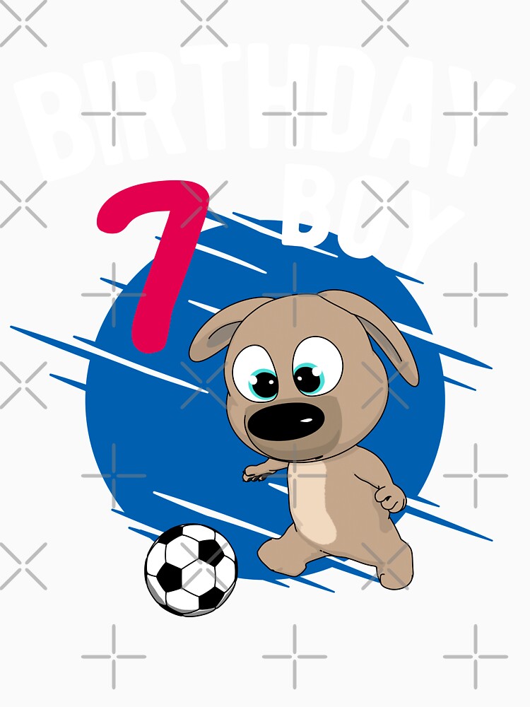 Birthday Boy 7 Years - Pup Soccer by onicon