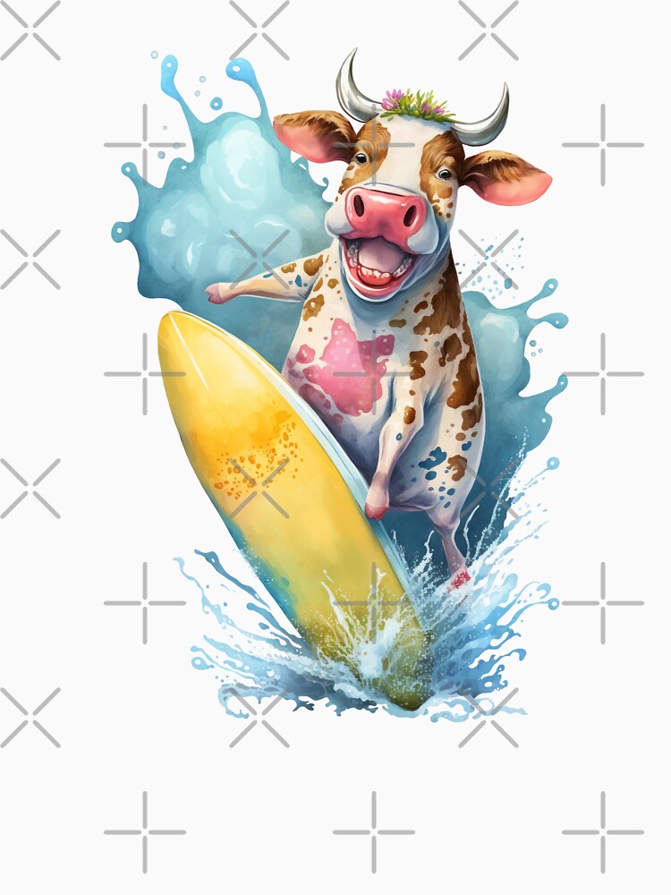 surfing cow by PERsonalthreads