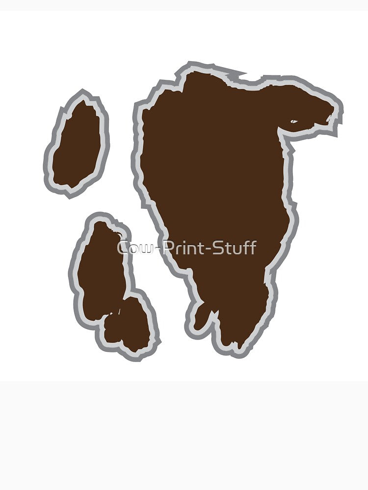 Big Brown Cow Pattern | White Cowhide Pattern by Cow-Print-Stuff