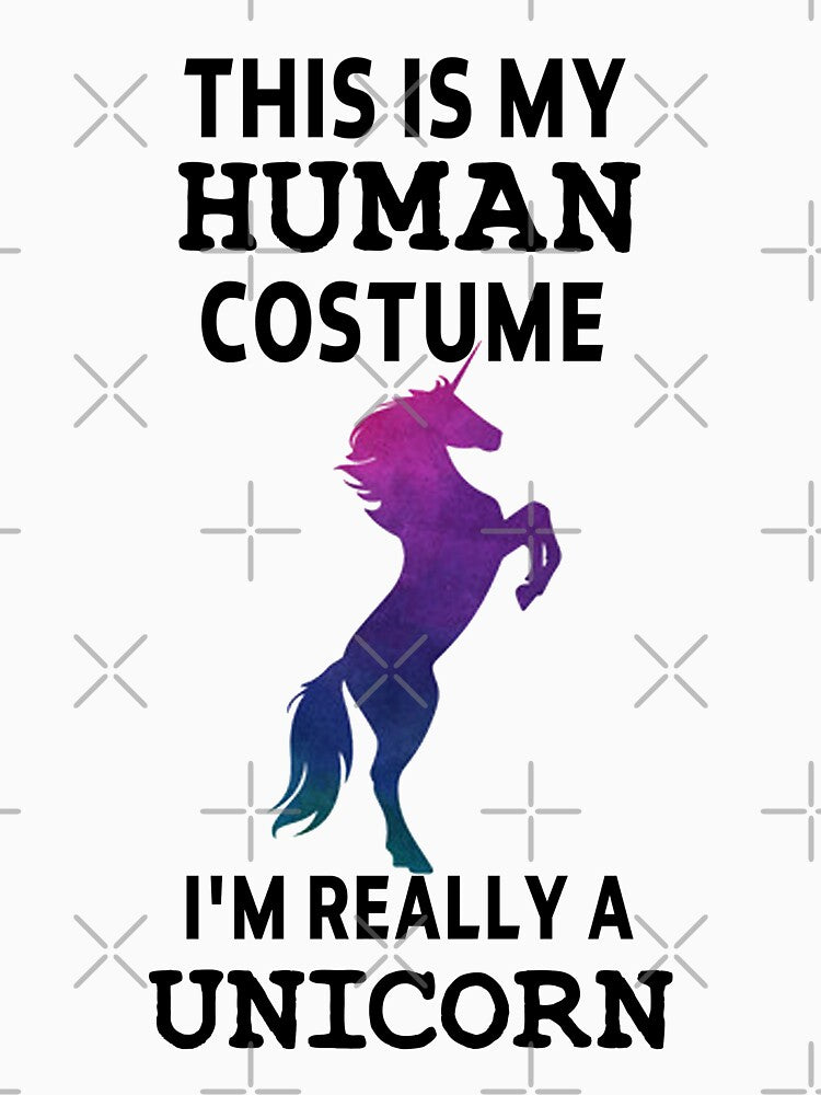 gift unicorn lover halloween fall autumn funny sarcastic saying offended This Is My Human Costume I'm Really A Unicorn Meme Gift for Best Friend boyfriend girlfriend by joygift369
