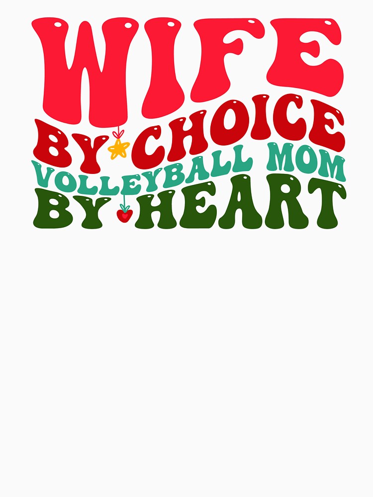 Volleyball Mom Wife Christmas Xmas Funny Groovy by aymanehammi