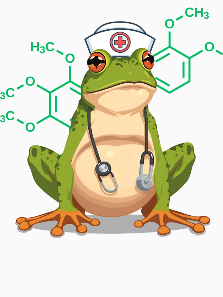 Cute Cottagecore Frog With Job Illustration by MarcelooArt