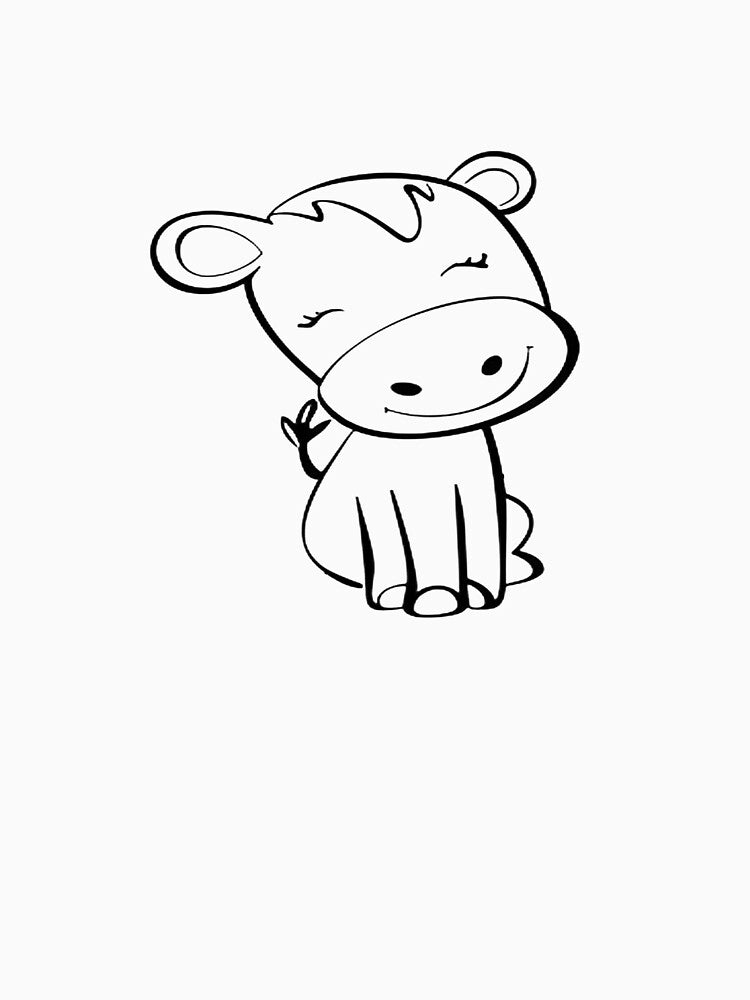 Cute Little Cow – Adorable Cartoon Calf Illustration by Wylkerd
