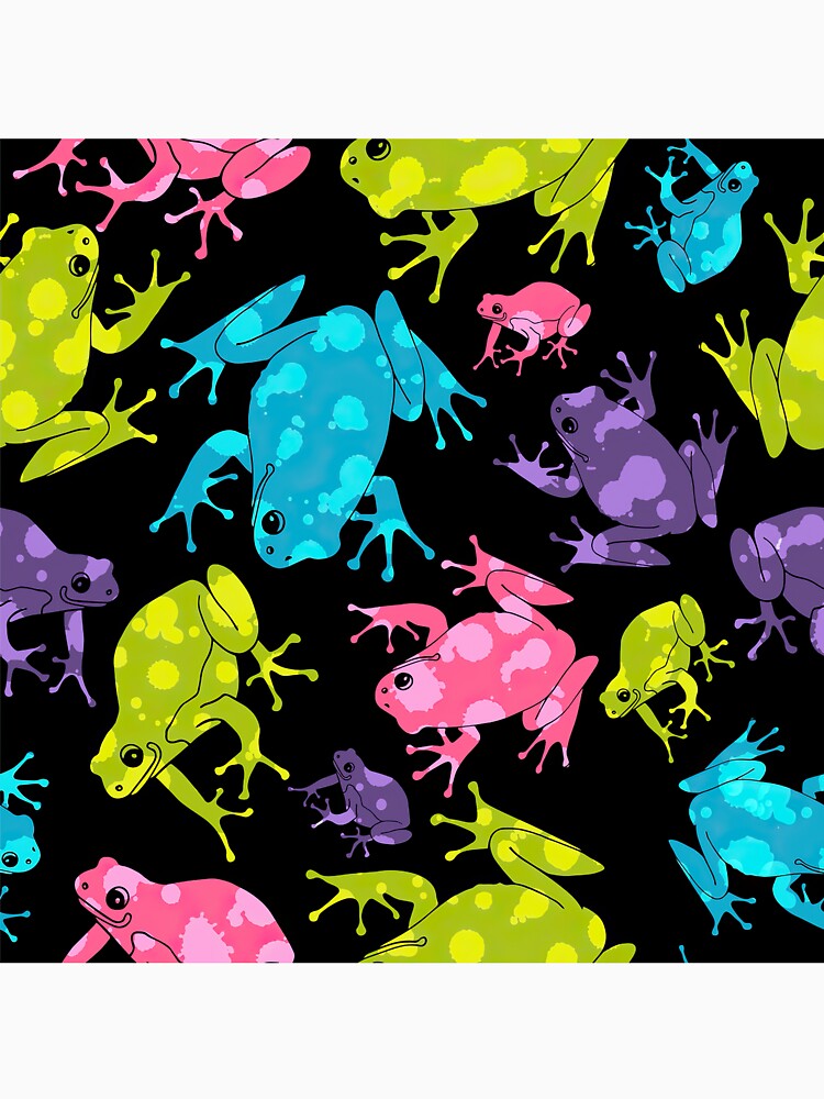 Multicolor Watercolor Splash Frog by LucianaShop