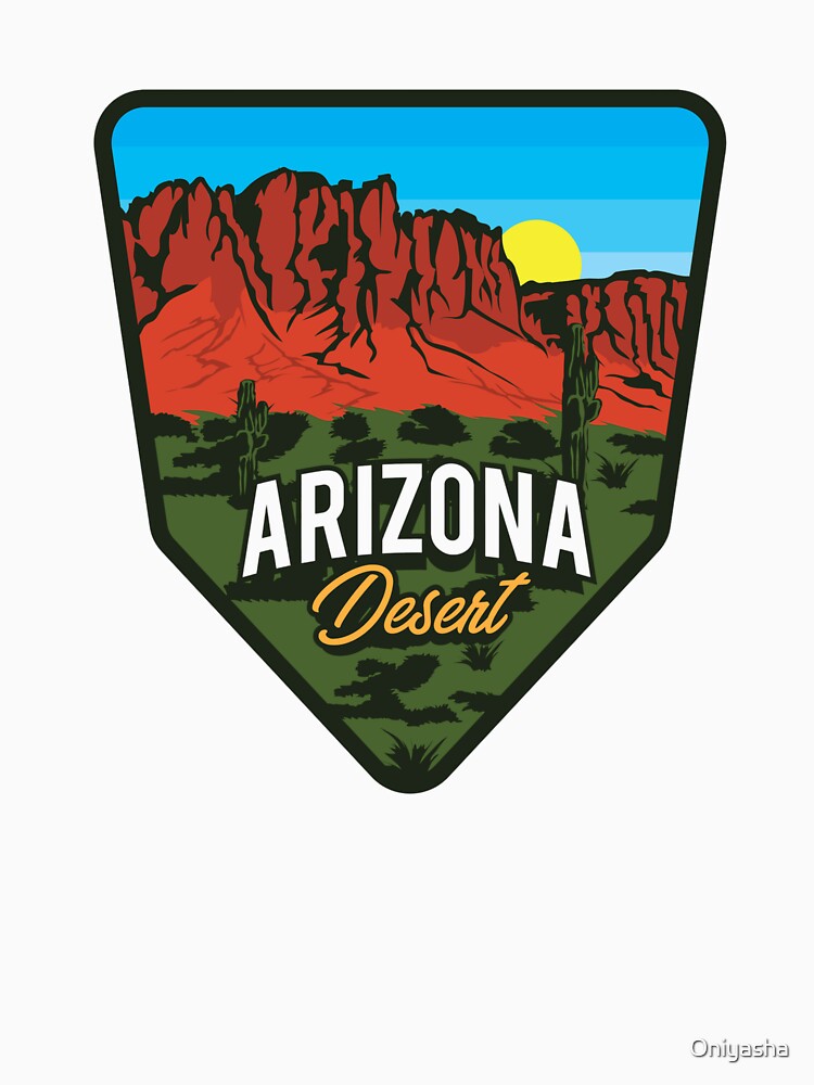Arizona Desert Landscape Badge by Oniyasha