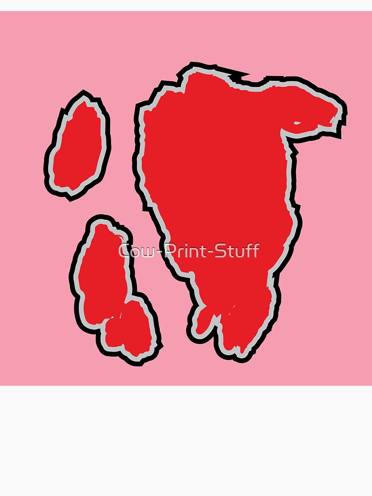 Big Red Cow Pattern | Pink Cowhide Pattern by Cow-Print-Stuff
