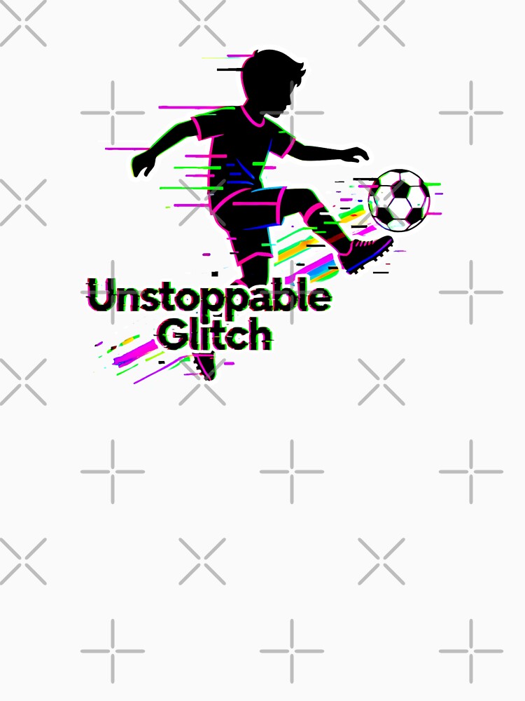 Unstoppable Glitch Soccer Player Digital Art by SplashTastic