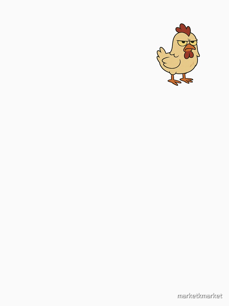 Grumpy Cartoon Chicken | Funny Angry Hen Illustration by marketkmarket