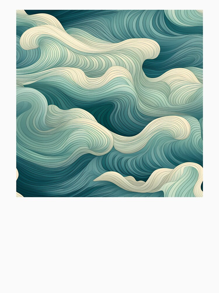 Ocean Waves Claymation Inspired Art #4 by CareToCanvas
