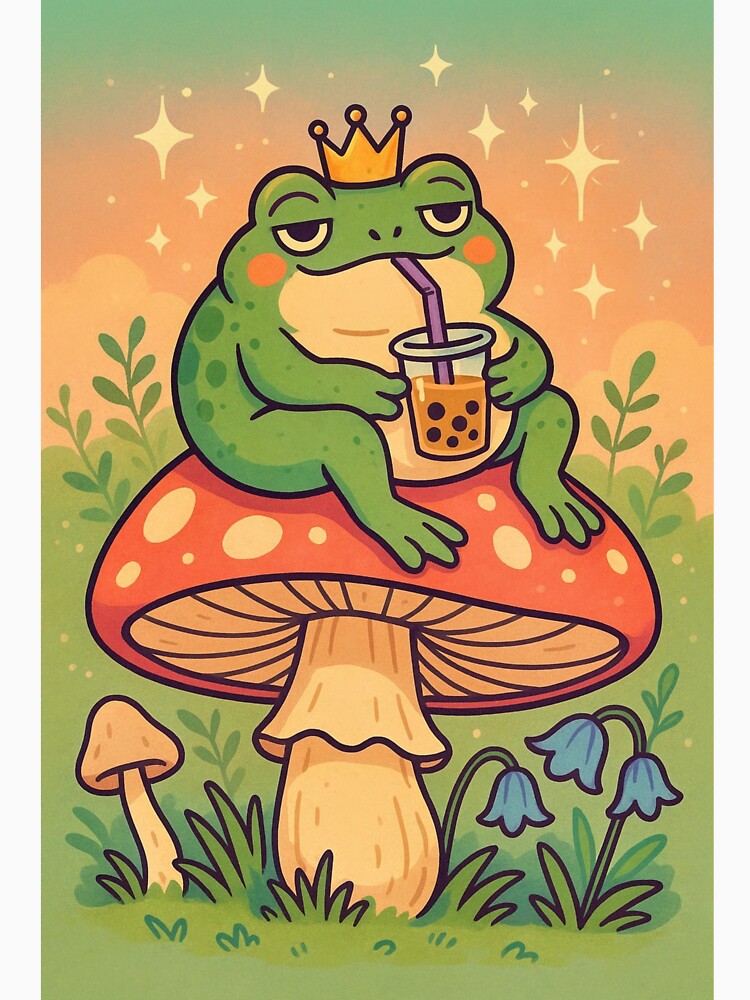 Frog Royal-Tea: Lounge Like a Toadstool King by GlassPenny