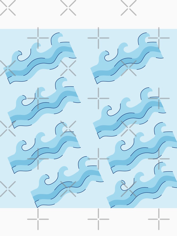 Ocean Bathmat Blue Waves by mimosadesigns