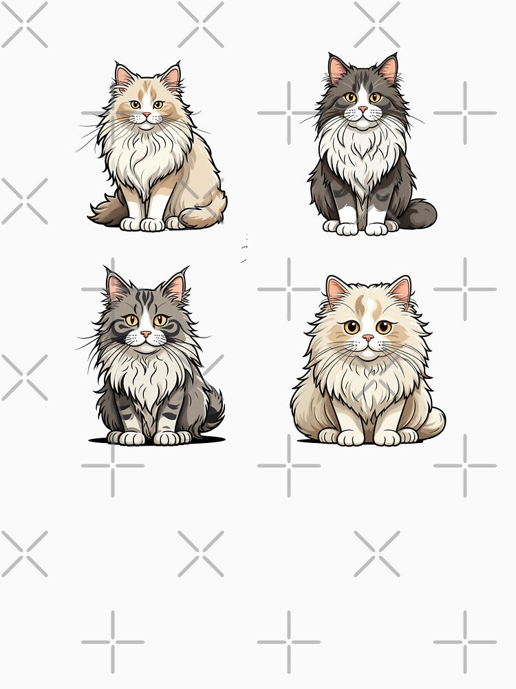 Norwegian Forest Cats by TheAnimalZ00