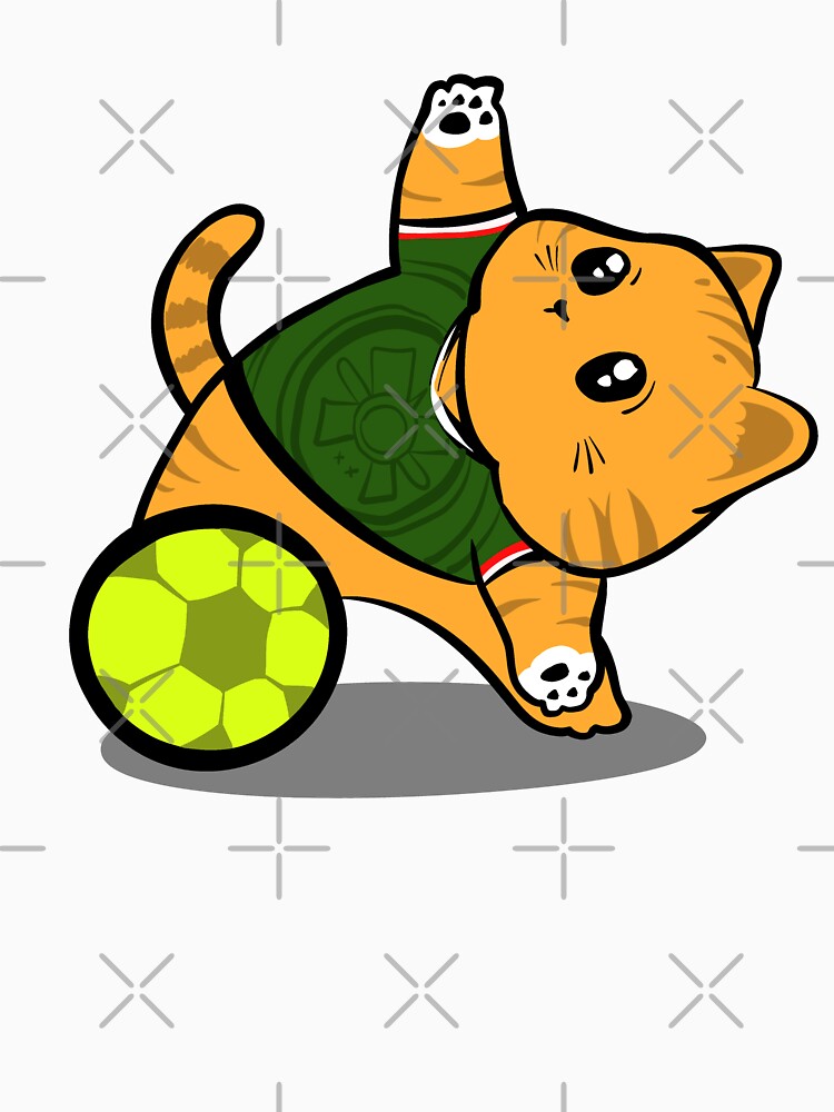 Cute Kitten Illustration With México Word cup football costume by arivirus
