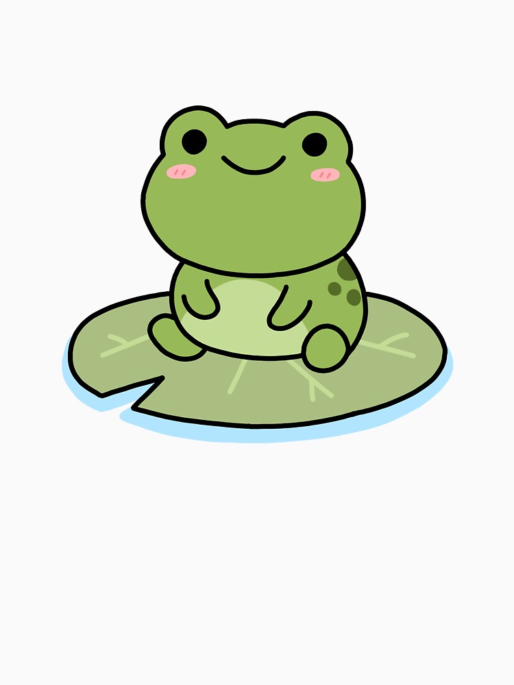 Cute Sleeping Frog on Lily Pad by artwithsushie