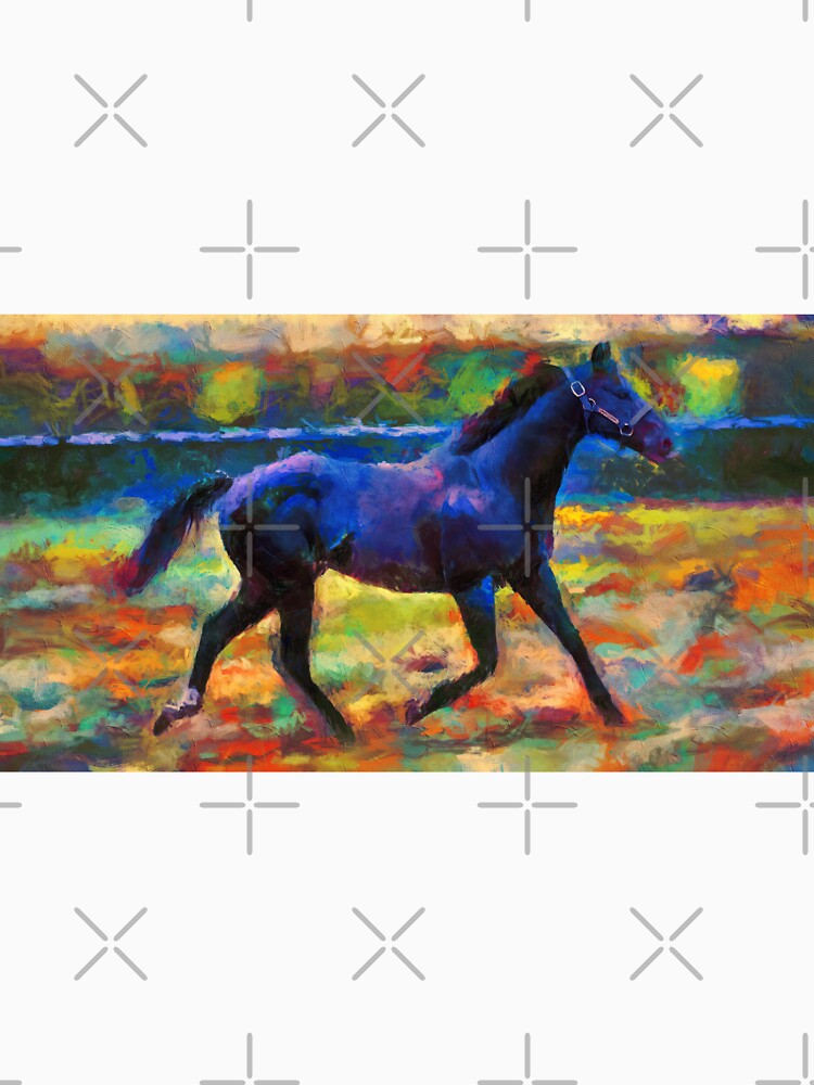 Thoroughbred horse running – colorful painting by NickoPrints