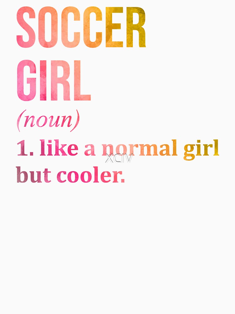 Soccer Girl Definition in Watercolor by XCIV