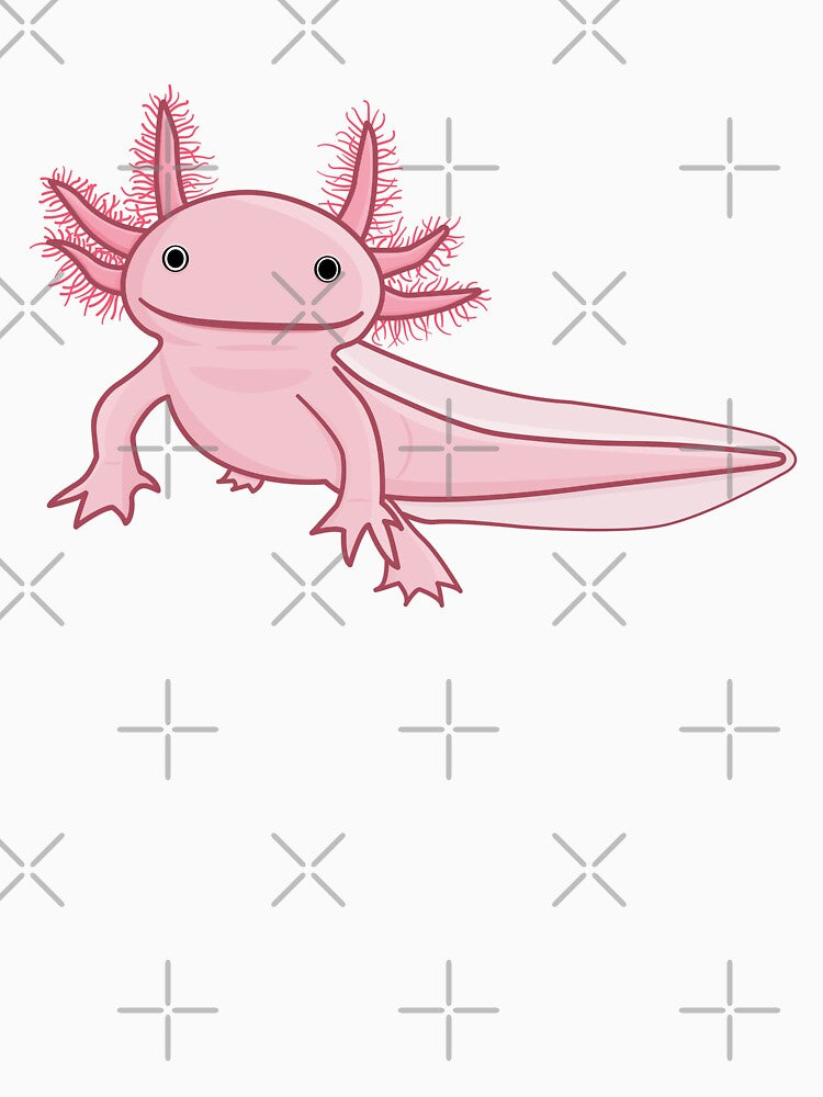Cute Axolotl Smiling by ShexxarDesigns