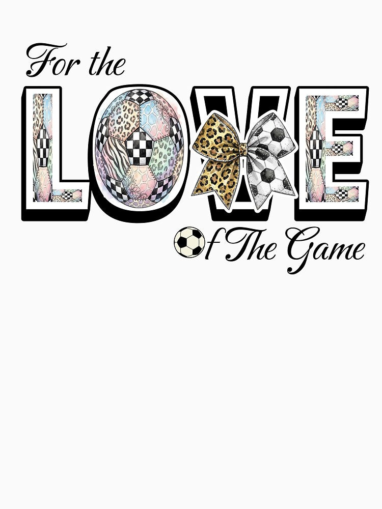 For the Love of the Game Soccer Leopard Pattern Sports Mom by Abaseen