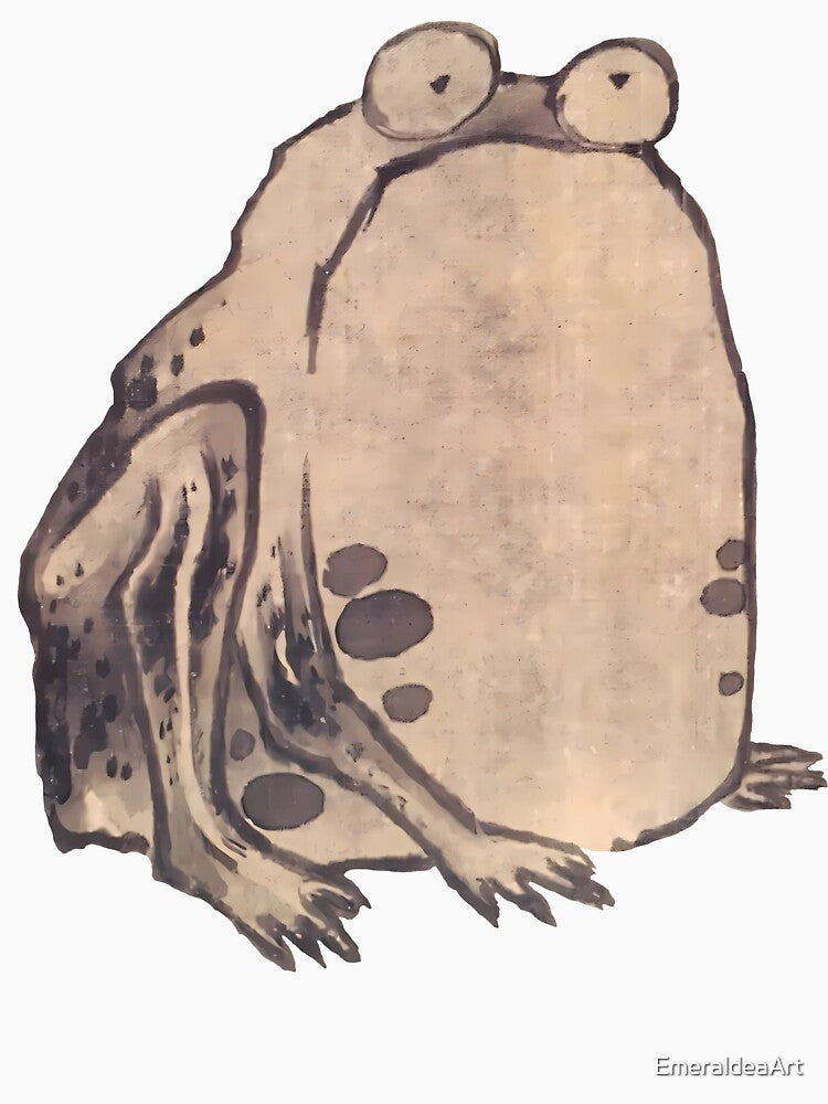 Silent Haiku: Ito Jakuchus Frog Cutout by EmeraldeaArt