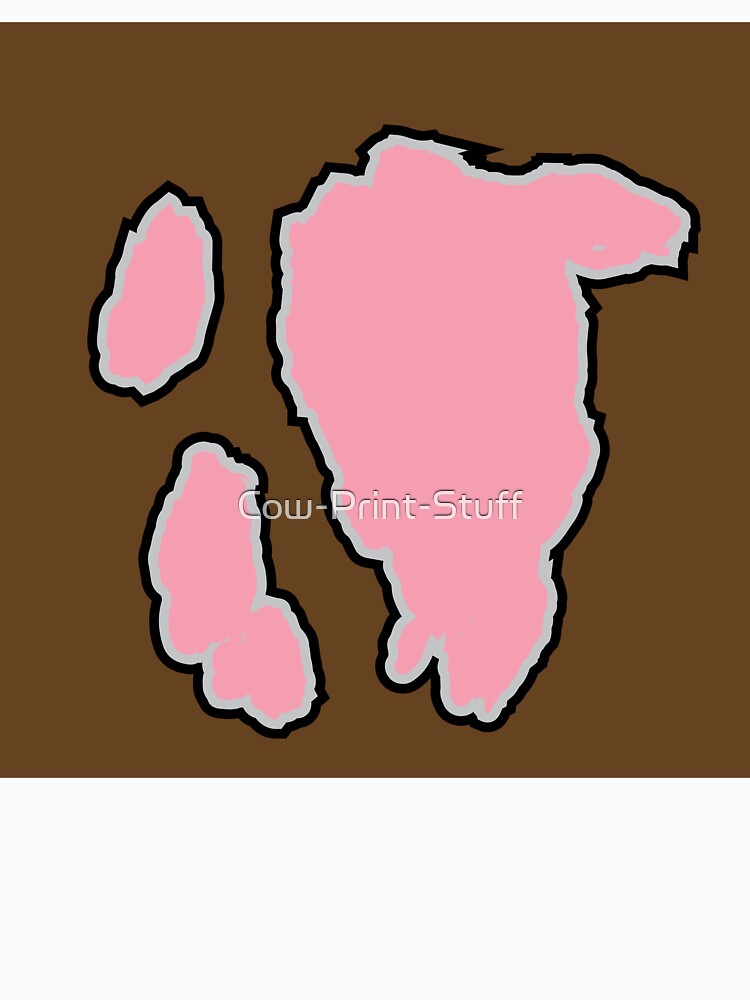 Big Pink Cow Pattern | Brown Cowhide Pattern by Cow-Print-Stuff