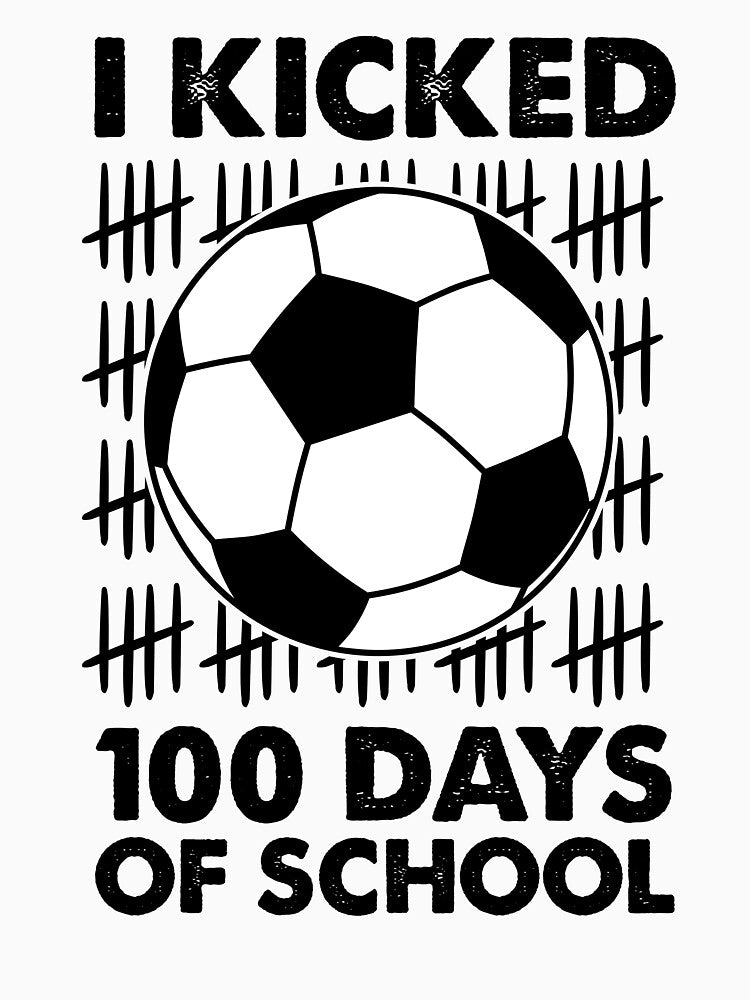 Copy of  I Kicked 100 Days of School Soccer 100th Day Sport Kids Boys by SakuraPxl