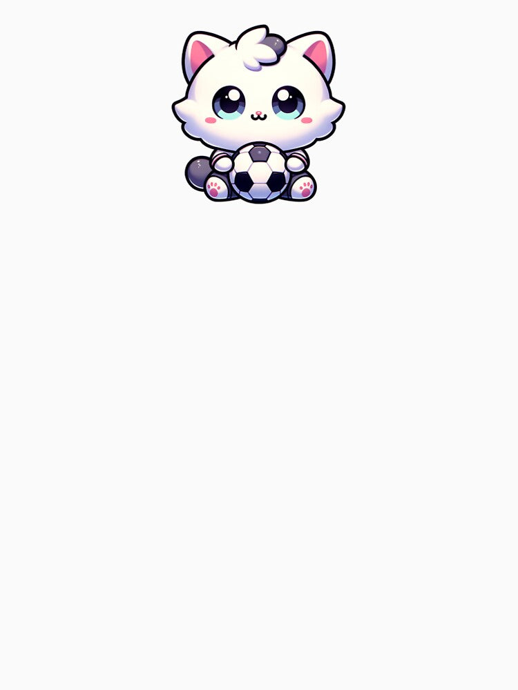 Cute Kawaii Kitten Soccer Player by Milandrial