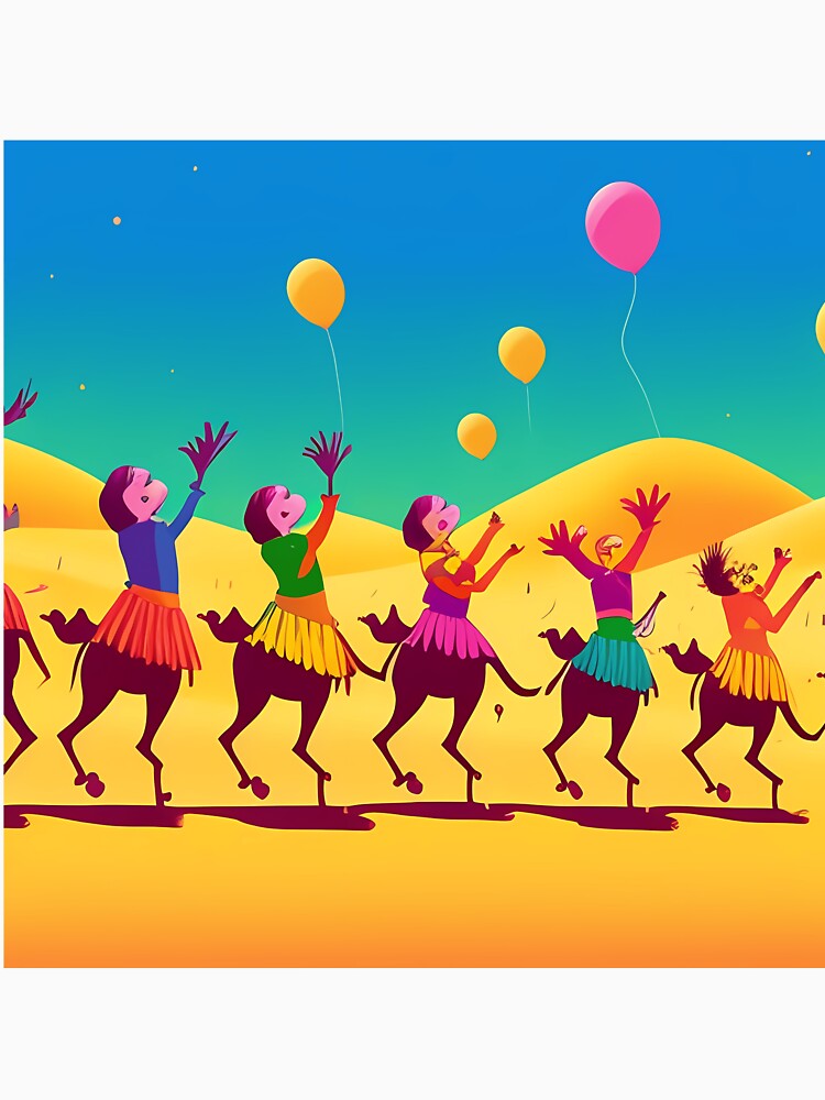 Camel Dance Party in Desert by sidlerkotaim
