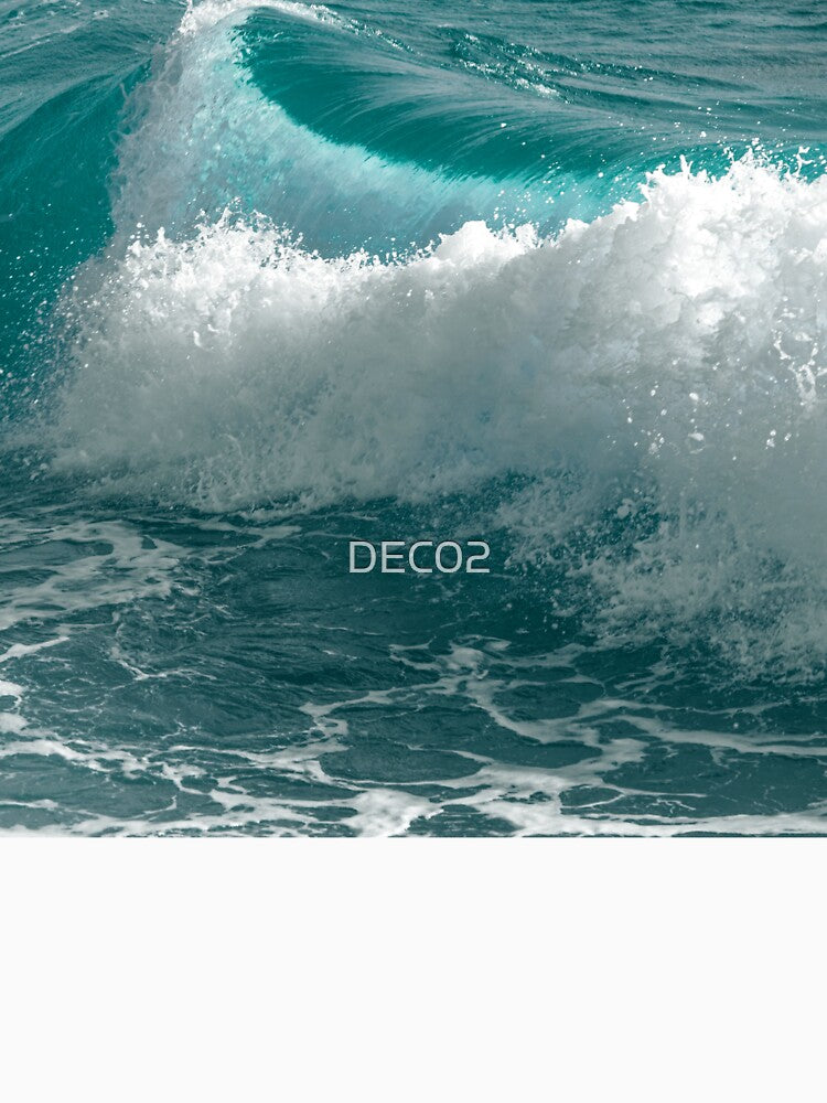 Sea Foam Green Rolling Ocean Waves With Foam by DEC02