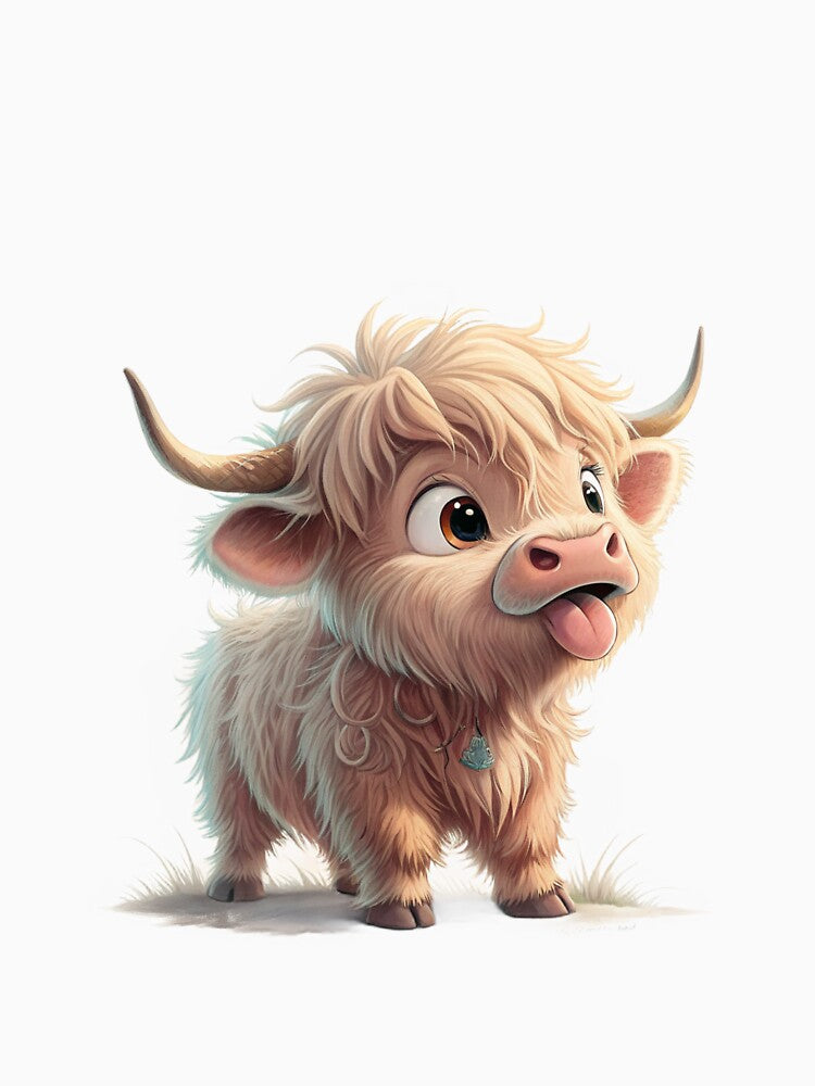 Highland baby cow sticker by choumilanais