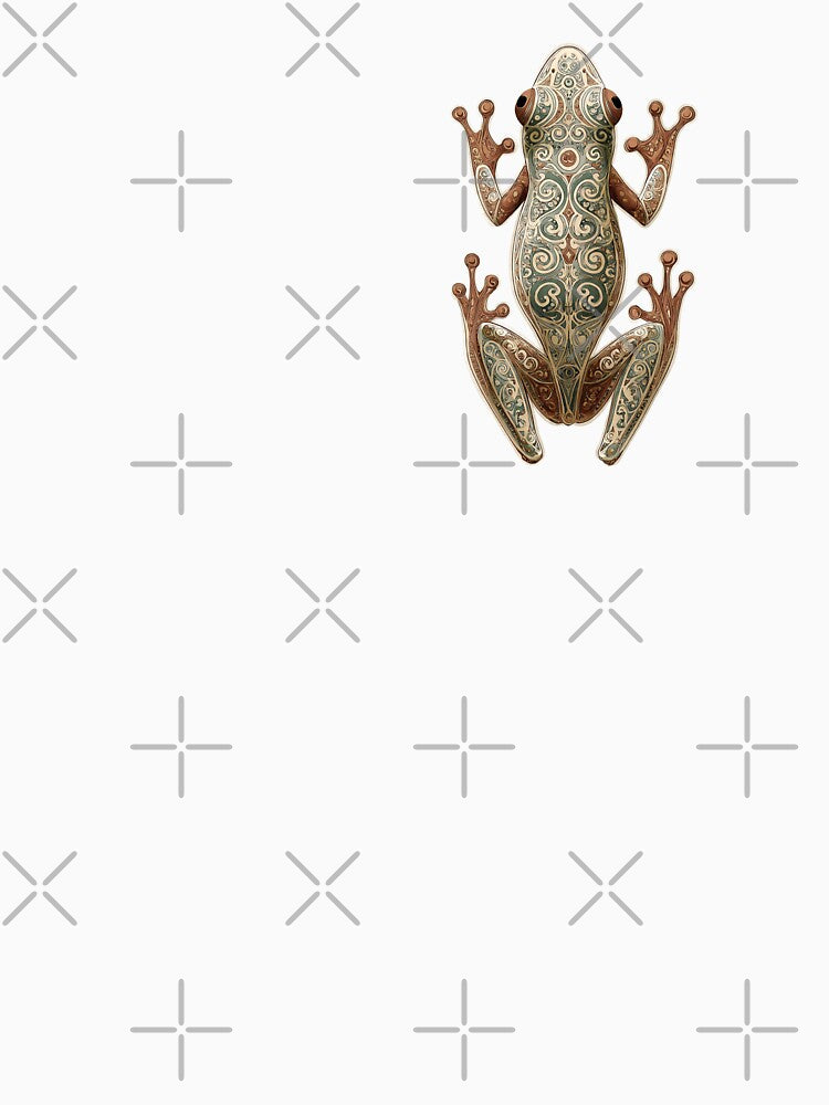 Ornate Spring Mandala Tree Frog – Boho Nature Art by PixelQ